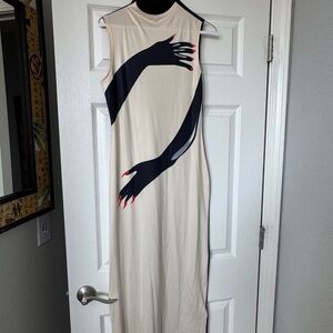 Hands midi dress